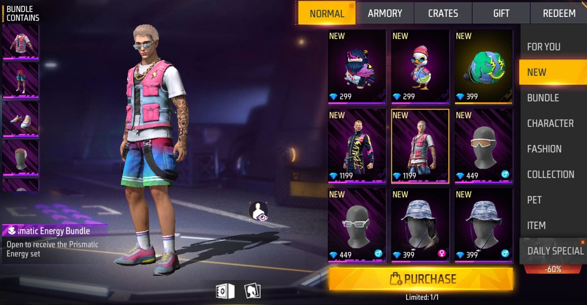 Several items themed on the singer have been added to the game (Image via Garena)
