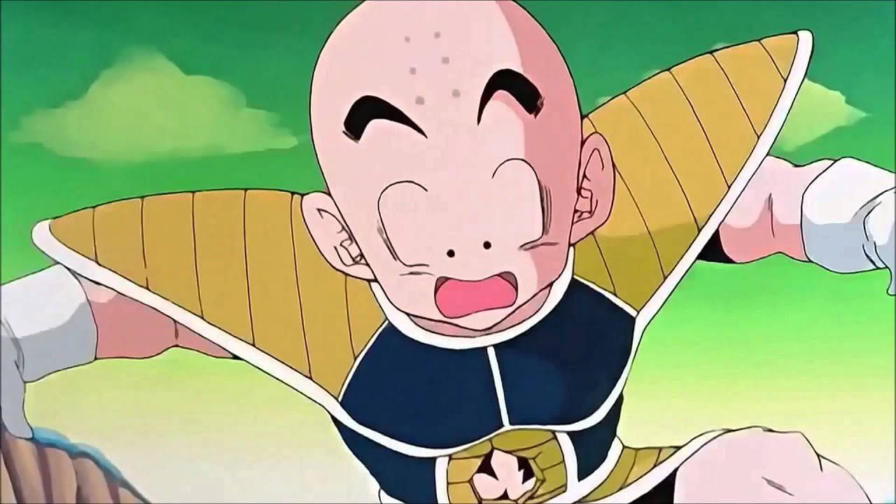 Krillin as seen during the series&#039; anime (Image via Toei Animation)