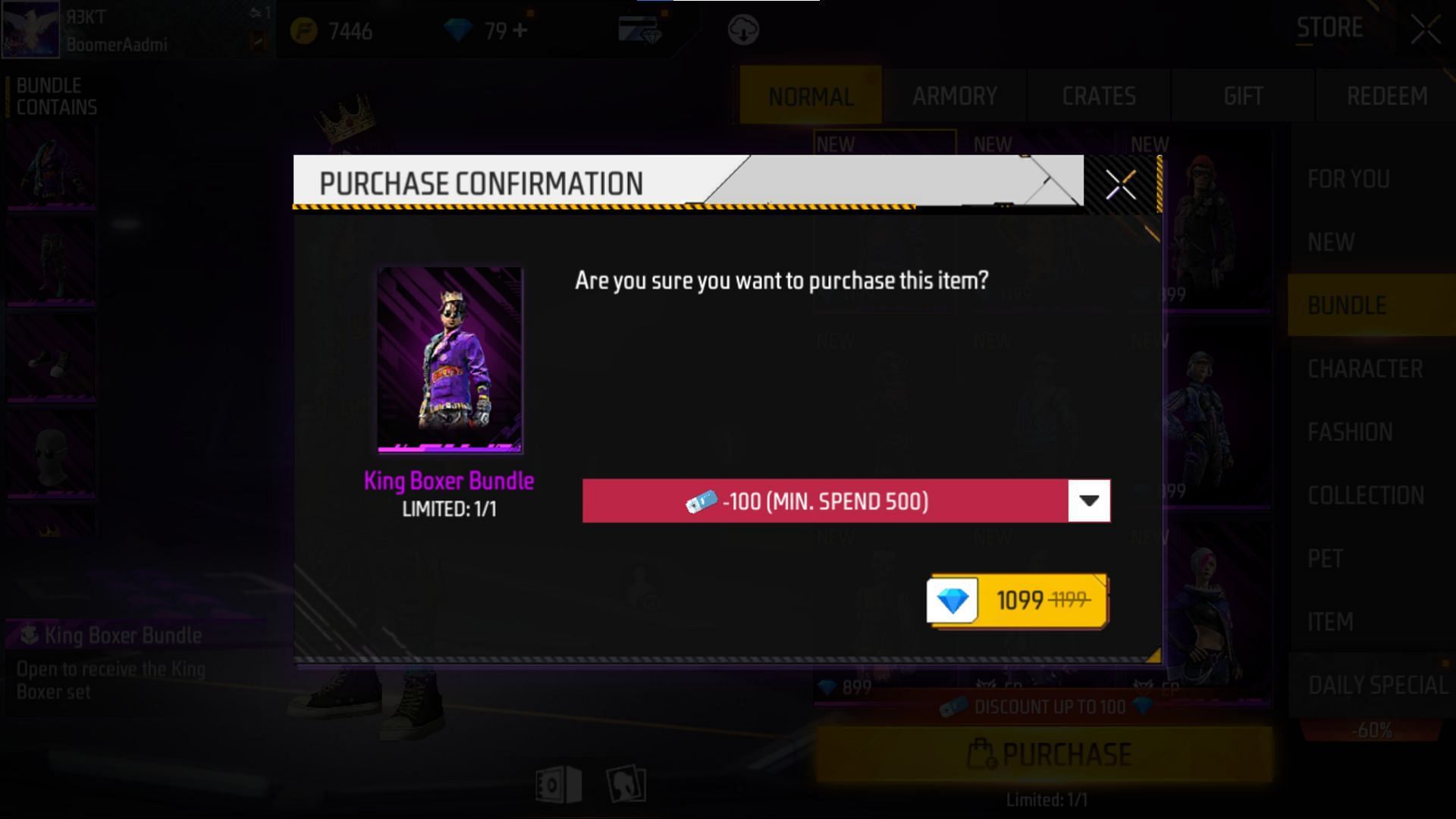 Confirm the purchase to receive the outfits (Image via Garena)