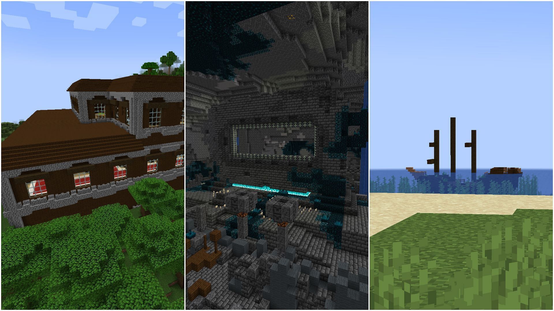 Some of the rarest structures present close to spawn in Minecraft 1.19 (Image via Mojang)
