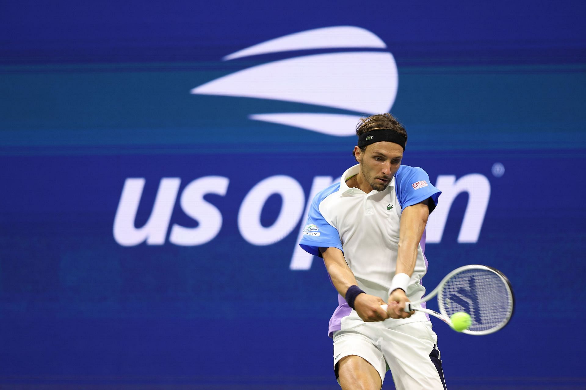 Arthur Rinderknech competing at the US Open