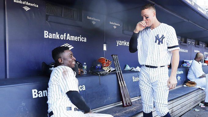 Yankees star Aaron Judge happy to give back as coach of fan softball game  with Didi Gregorius and Gleyber Torres – New York Daily News