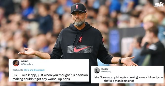 "Advantage Napoli", "Just when you thought his decision making couldn't get worse" - Liverpool fans angry as Jurgen Klopp names 'finished' player in starting XI