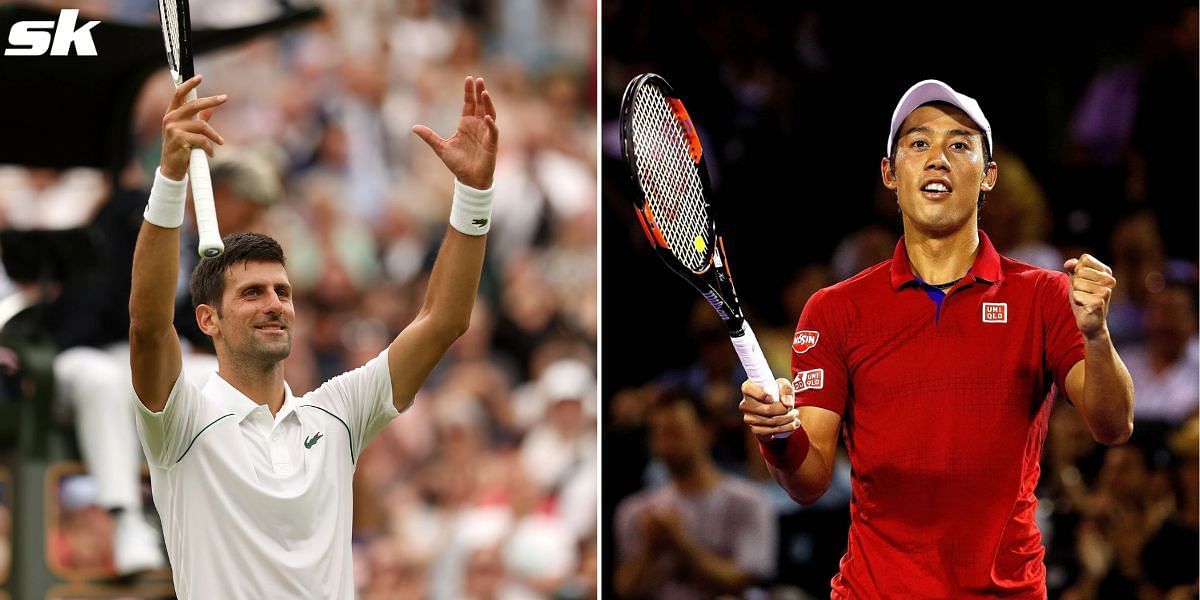 Novak Djokovic and Kei Nishikori.