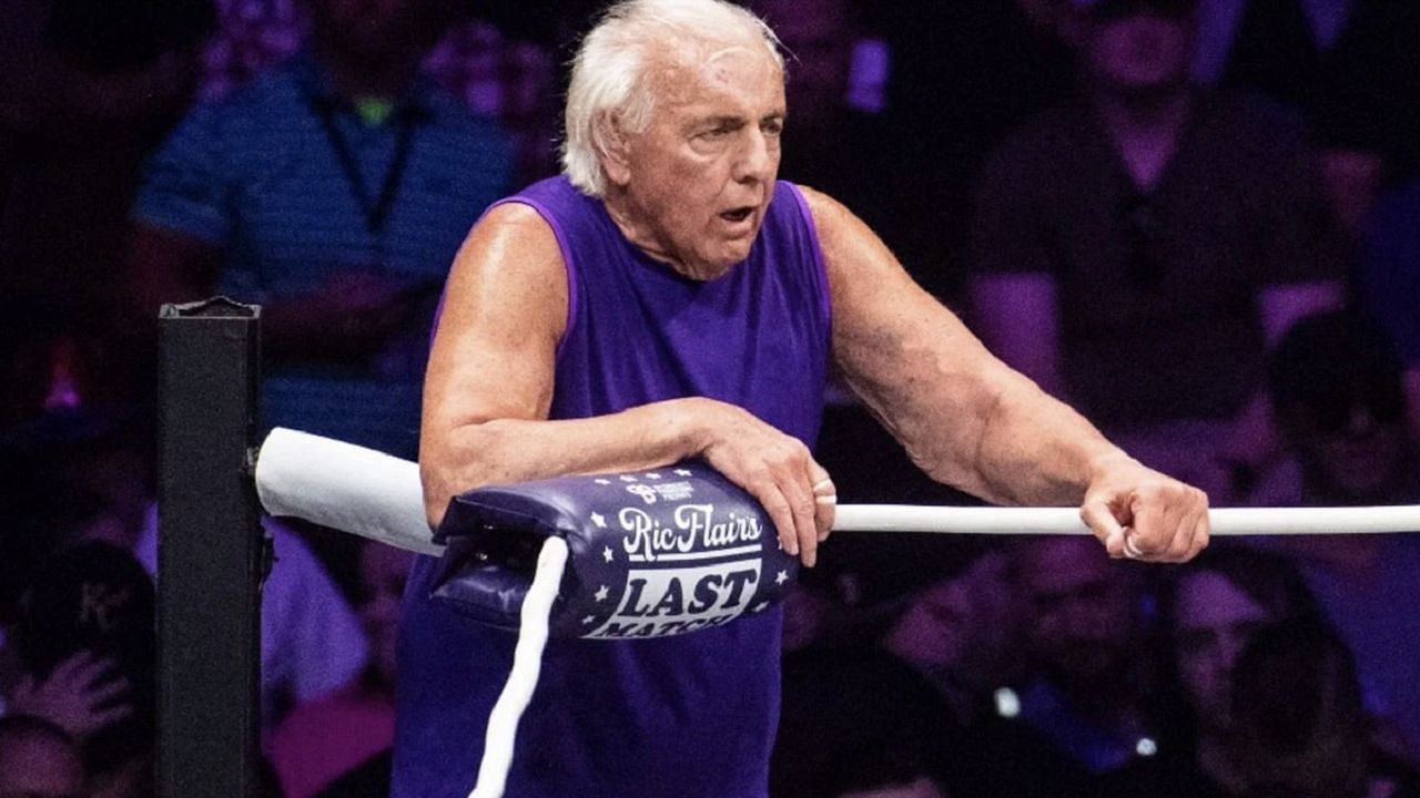 Ric Flair was victorious in his last match