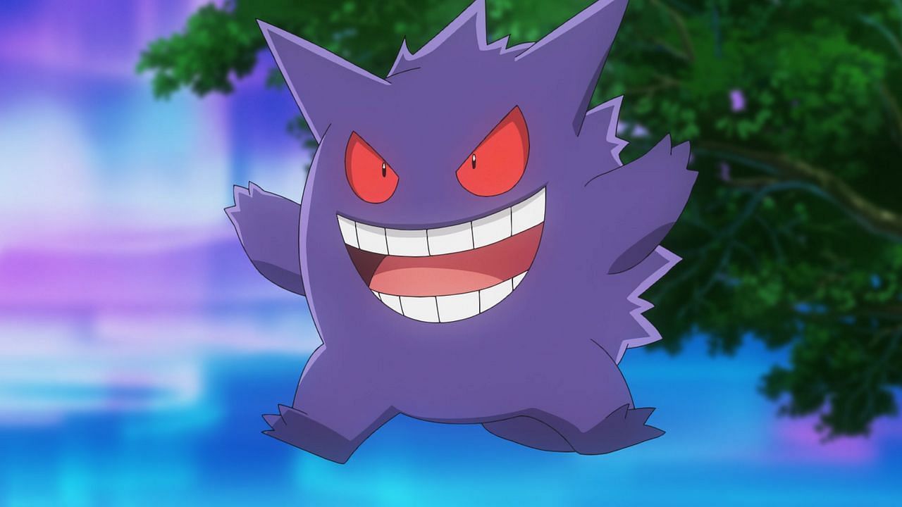 Gengar as it appears in the anime (Image via The Pokemon Company)