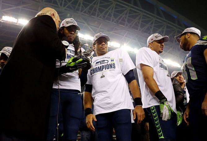 Richard Sherman’s subtle shade for Russell Wilson: Not 'coach on the field'