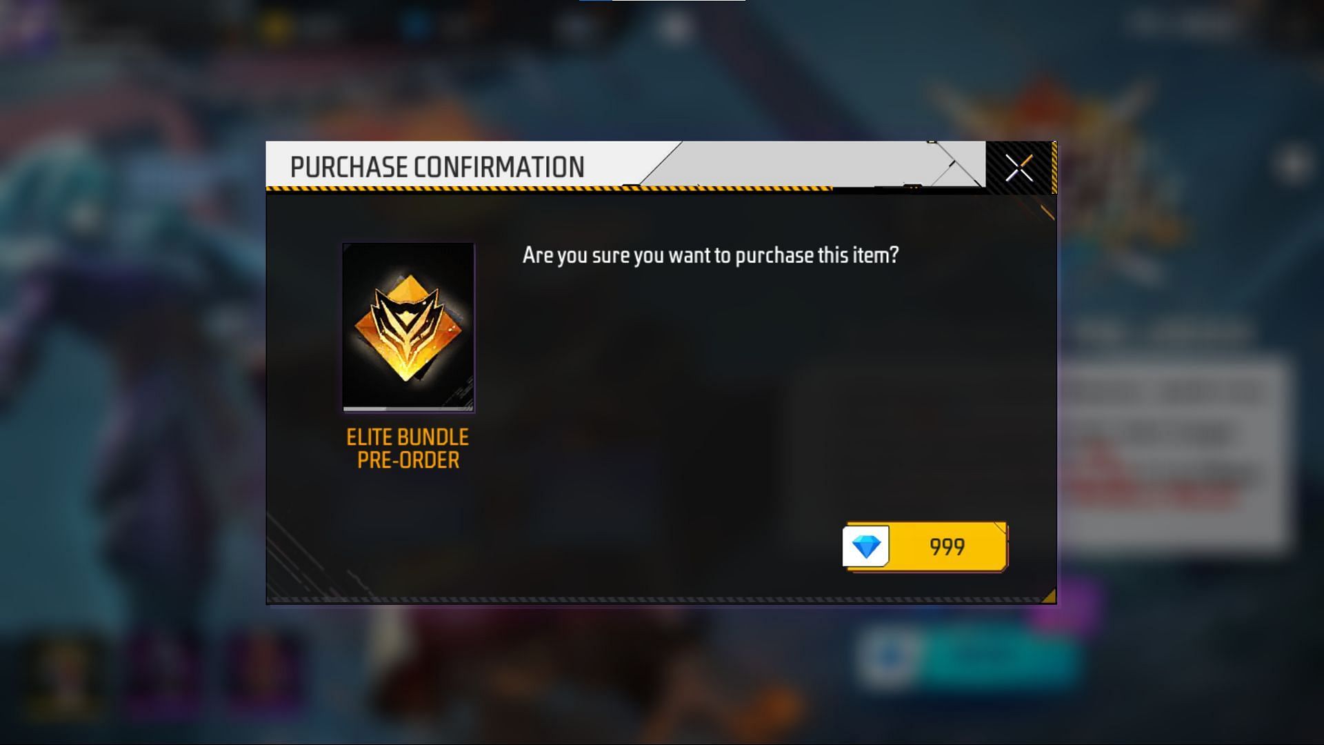 Confirm the purchase to pre-order the upcoming Free Fire MAX Elite Pass (Image via Garena)