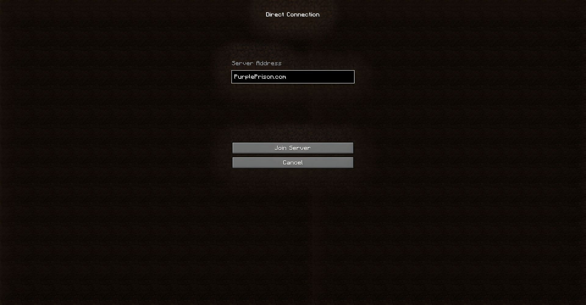 Use the Direct Connection feature to join servers (Image via Mojang)
