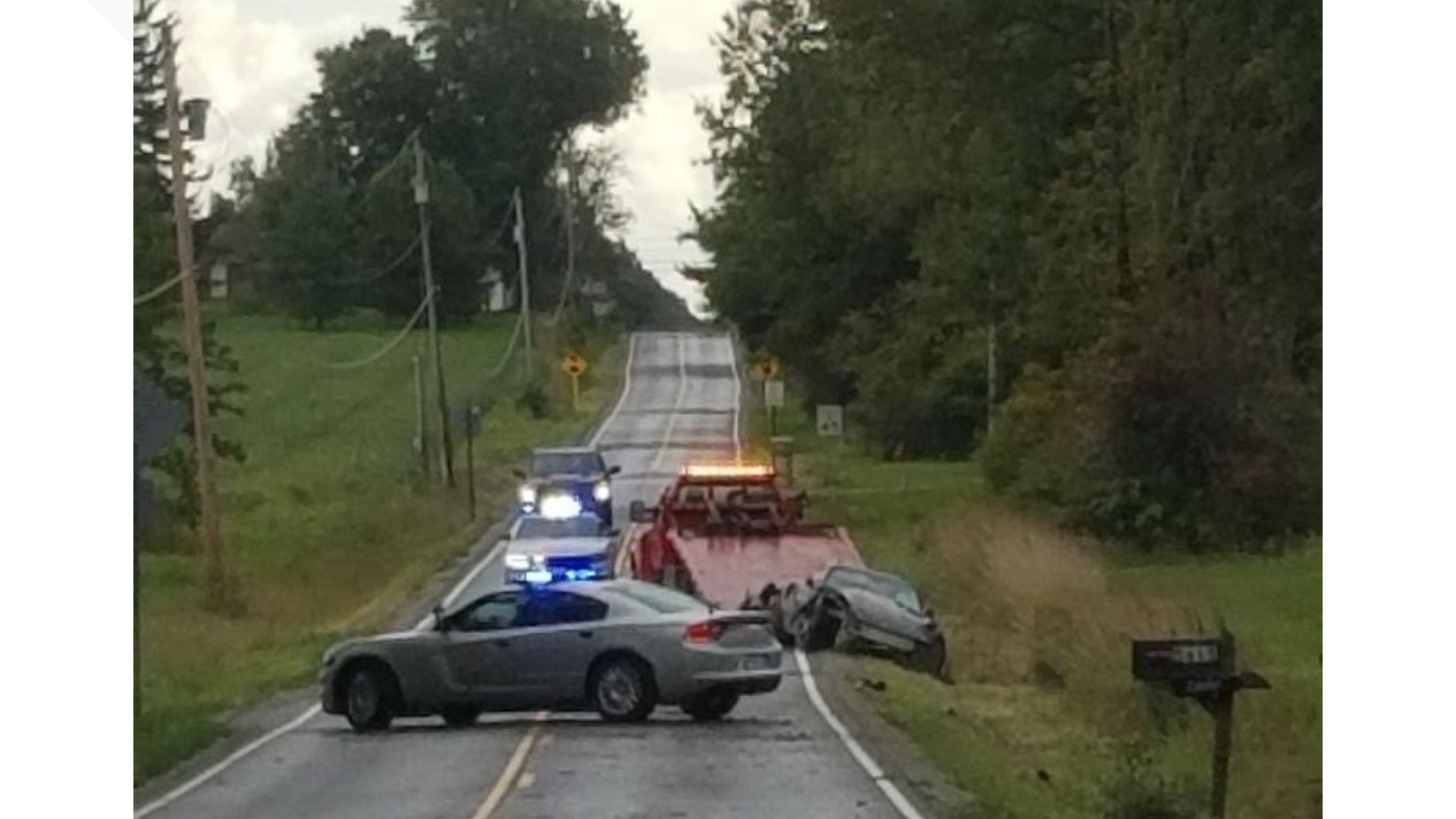 The road where the 26-year-old had his accident. Photo credit - 3News