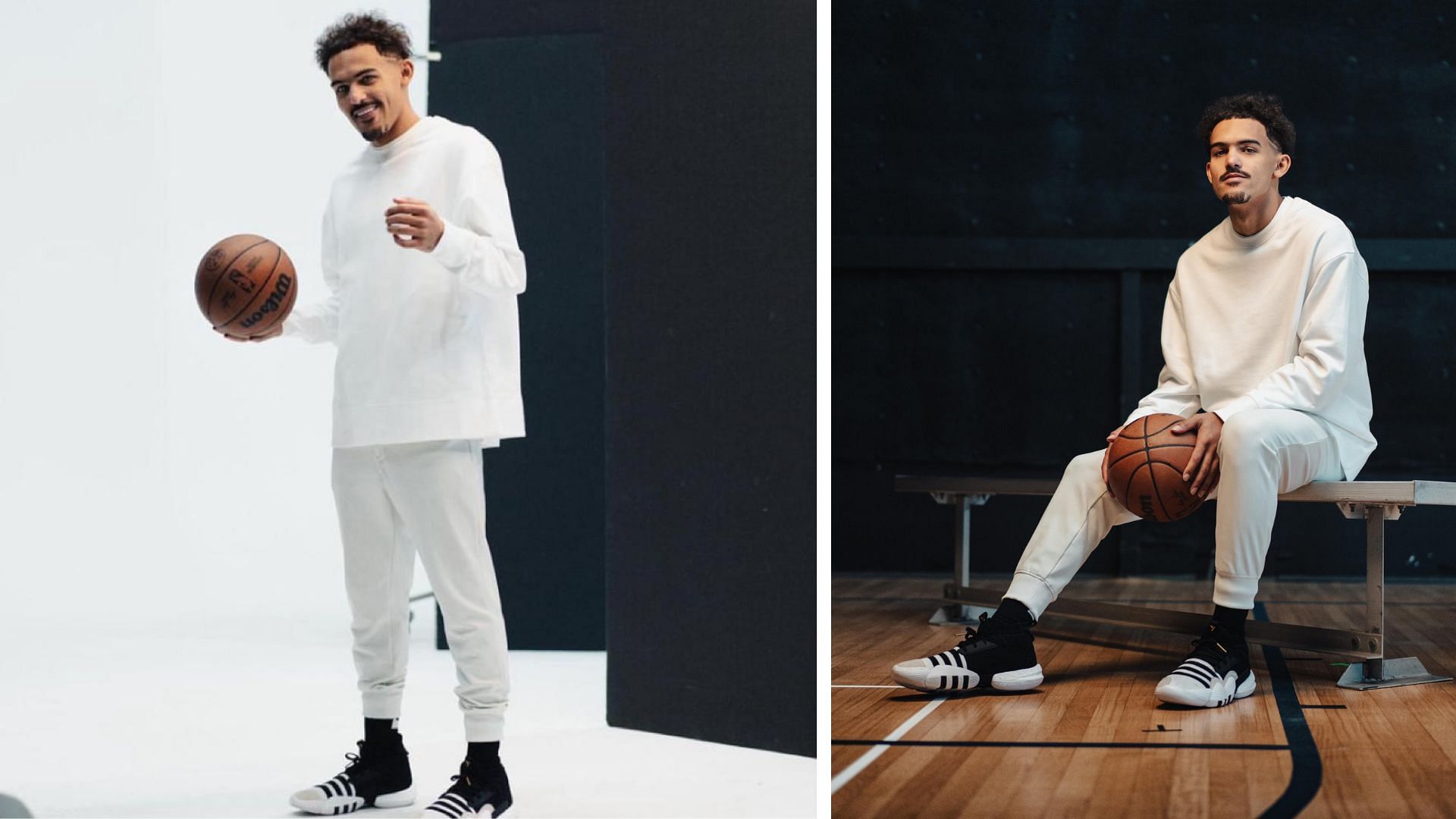 Adidas Trae Young 2 Black/White shoes (Image via Instagram/@traeyoung)