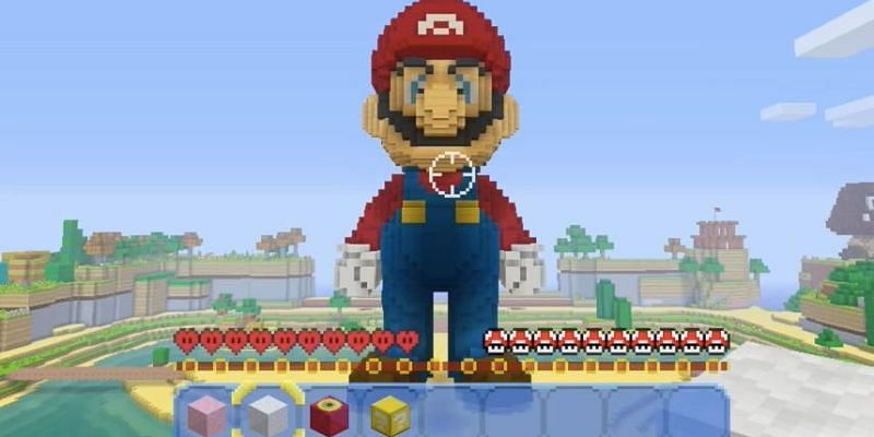 The Nintendo world statue (Image via Mojang)