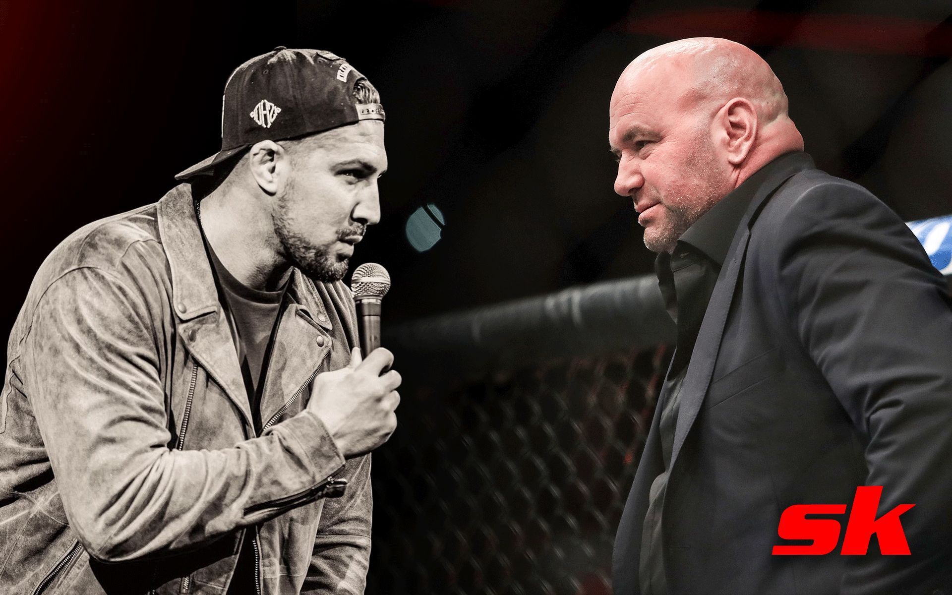 Brendan Schaub (Left) and Dana White (Right) [Images via: Brendan Schaub from @brendanschaub on Instagram, Dana White from Getty]