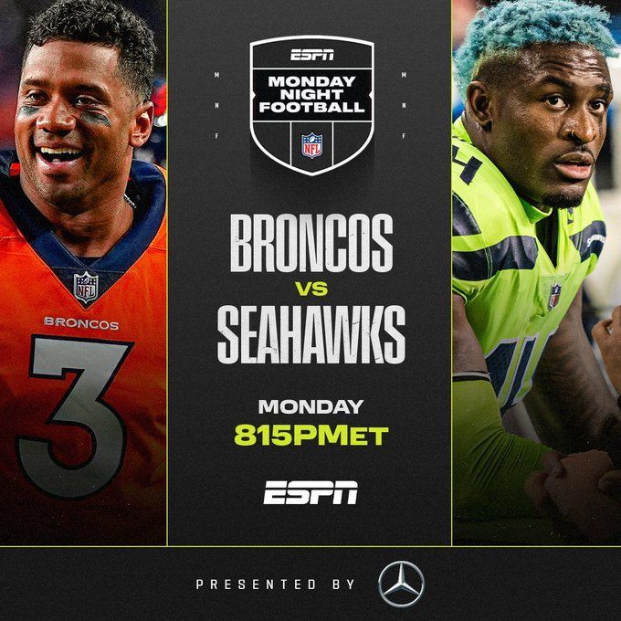 What channel is Broncos vs. Seahawks on today? Schedule, time for 'Monday  Night Football' in Week 1