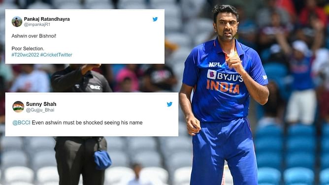 "Even Ashwin must be shocked seeing his name" - Twitter befuddled over off-spinner's inclusion in India's squad for T20 World Cup