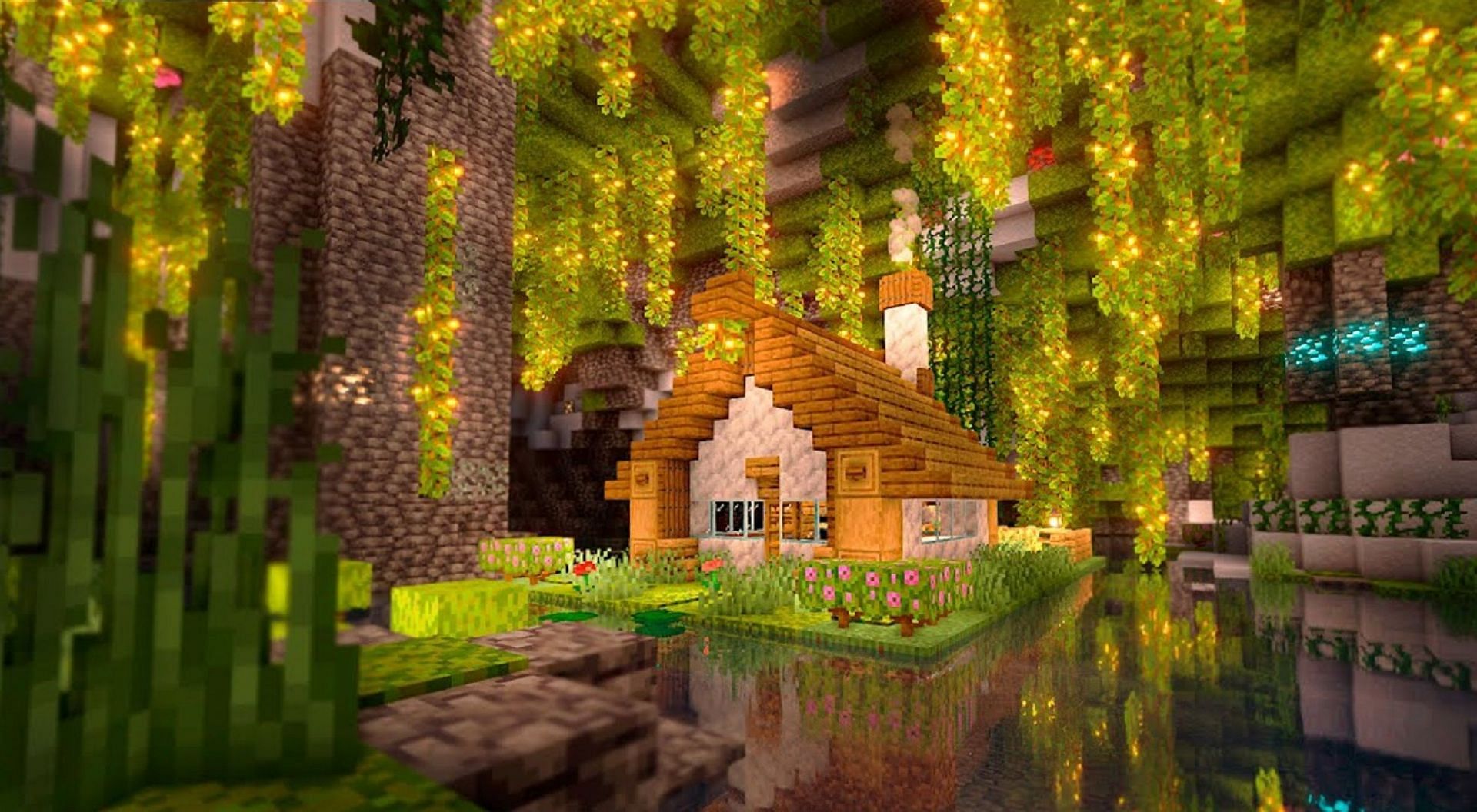 There's certainly nothing wrong with having a lush cave house (Image via Minecraft Architect/Youtube)
