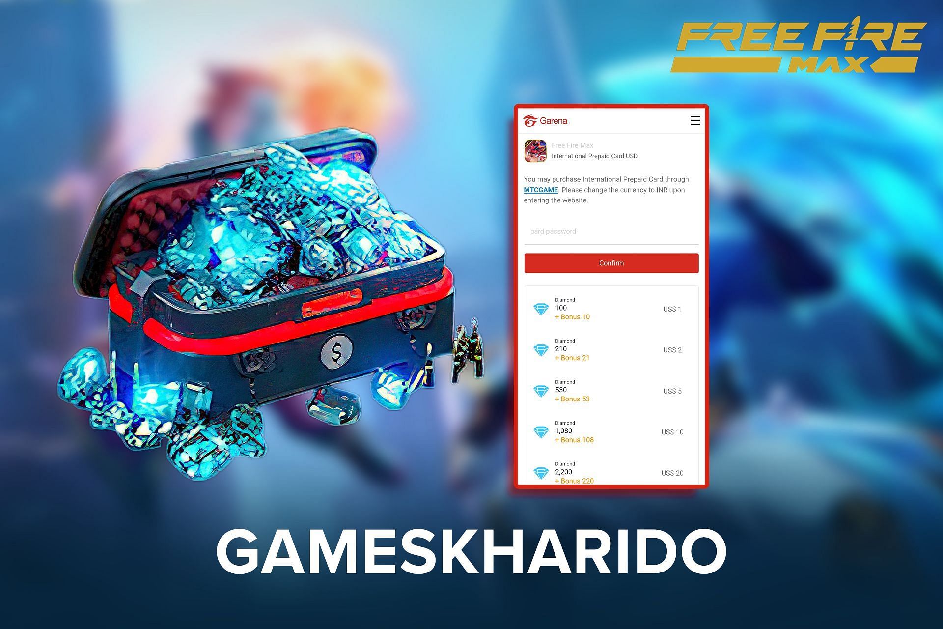 Games Kharido is one of the best websites to top-up diamonds (Image via Sportskeeda)