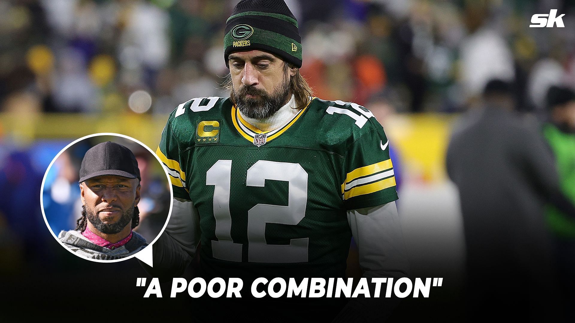 Larry Fitzgerald talks about Aaron Rodgers being without Davante Adams 