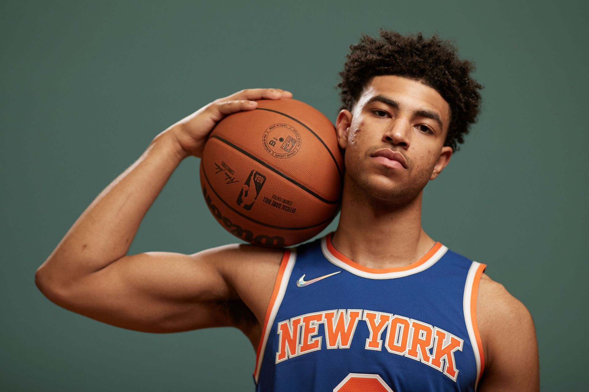 Quentin Grimes at the 2021 NBA Rookie Photo Shoot
