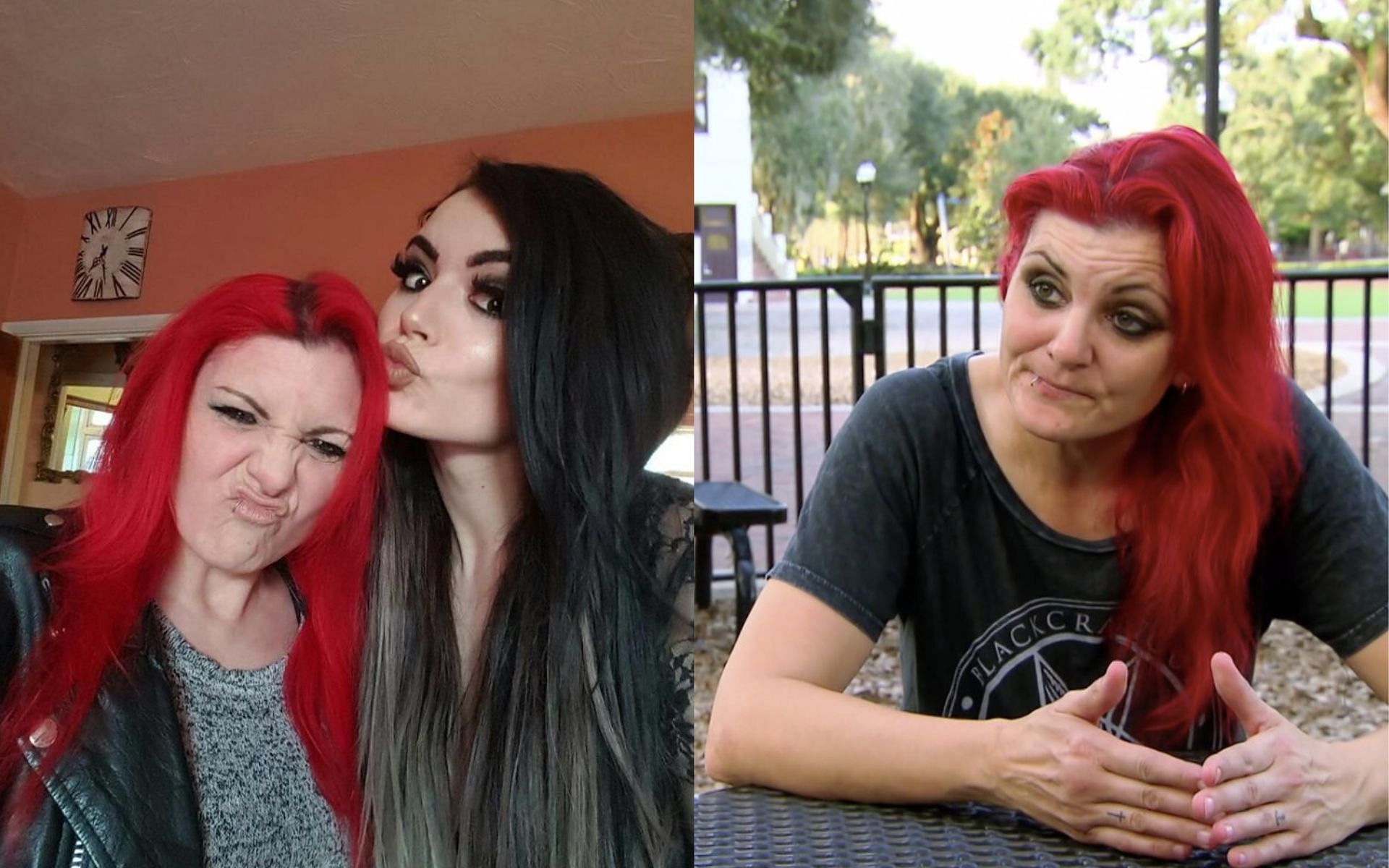 Former WWE Superstar Paige with her mother, Saraya Knight