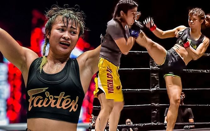 Watch: Stamp Fairtex lands head kick KO of Rashi Shinde in ONE Championship debut
