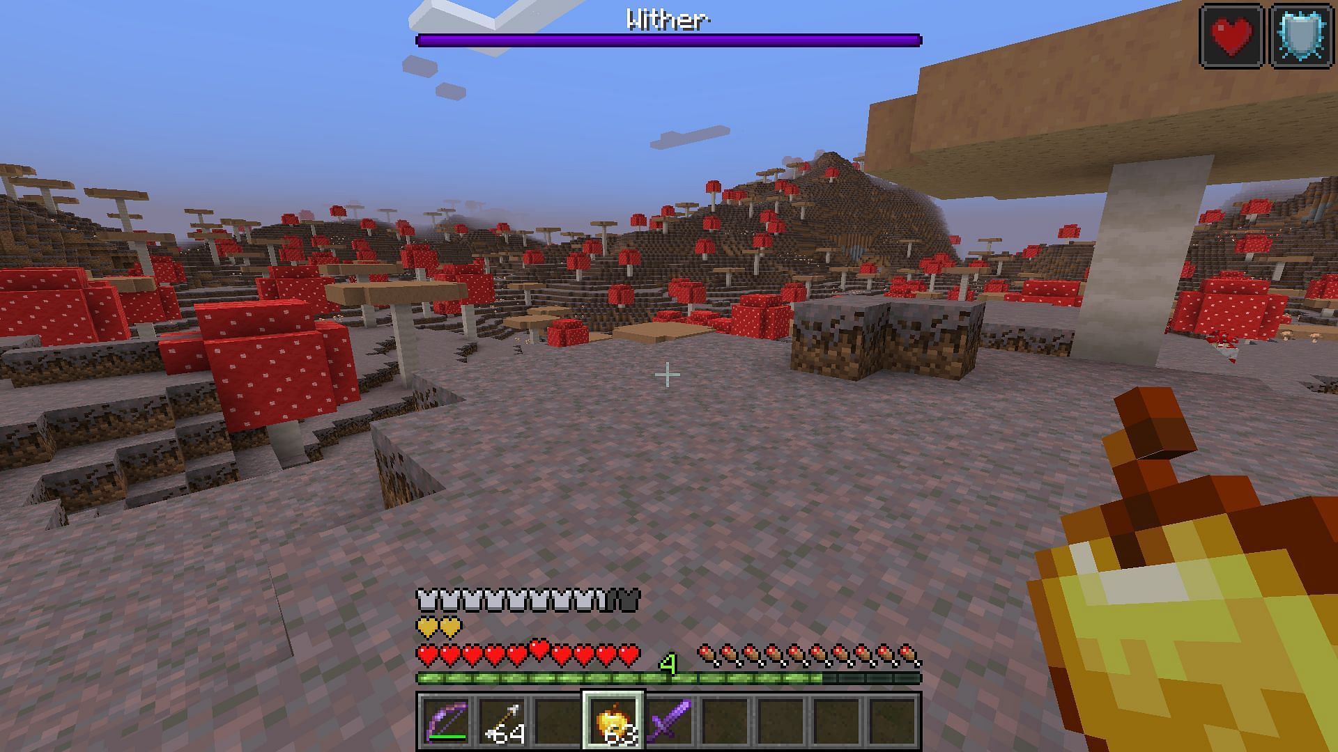 Golden apples will help players a lot during the fight with the Wither in Minecraft (Image via Mojang)