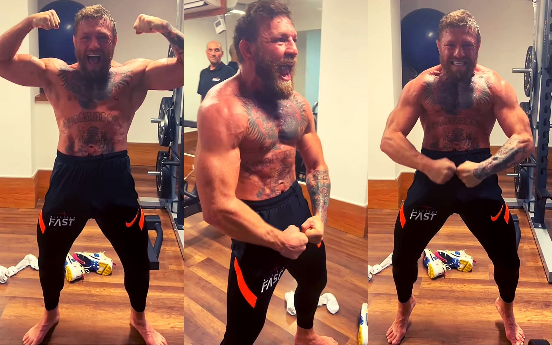 Fans accuse Conor McGregor of taking drugs as he posts bizarre screaming video [Images via @thenotoriousmma on Instagram]