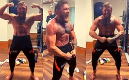 "When the coke fire as f***" - Fans accuse Conor McGregor of taking drugs as he posts bizarre screaming video showing off his physique