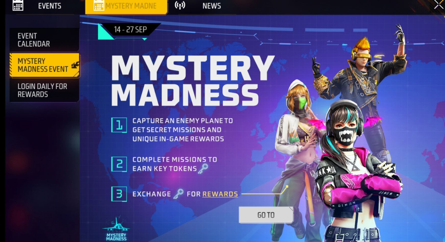 Mystery Madness event (Image via Garena)