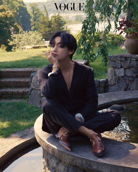 kim: BTS star Kim Tae-hyung gets featured on Korea's Vogue magazine cover.  Check out the details - The Economic Times