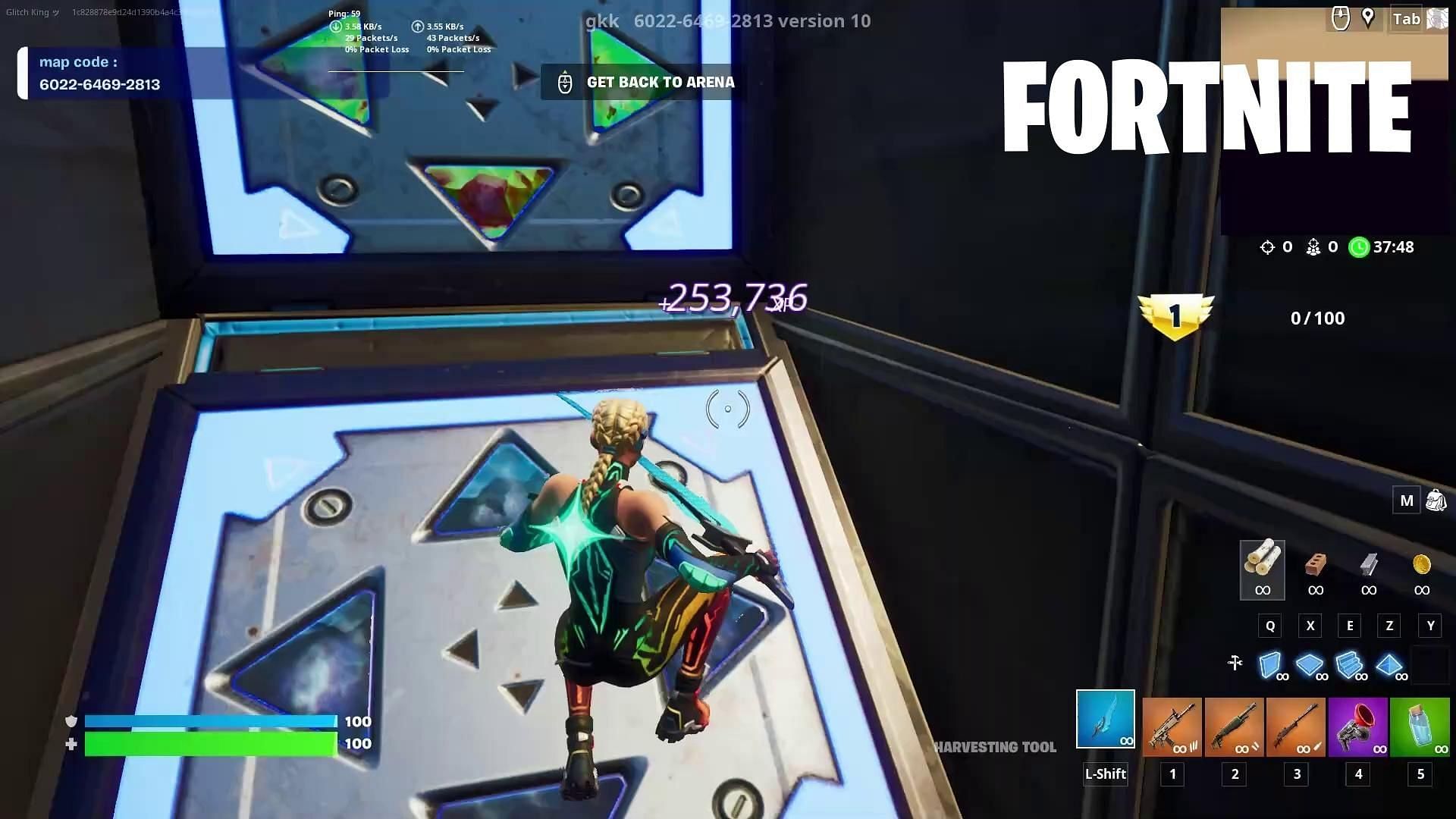 Travelling across different rooms in the XP map can increase the amount of XP players can get (Image via YouTube/GKI)