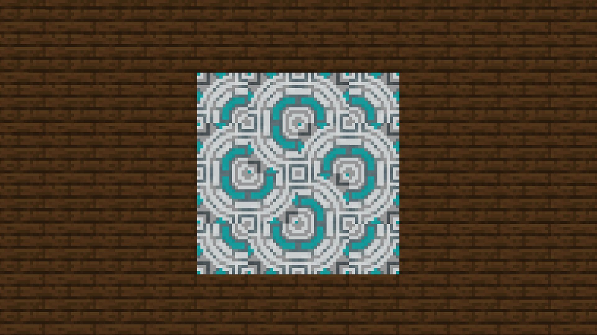 A glazed terracotta pattern placed on a floor design (Image via Minecraftfurniture.net)
