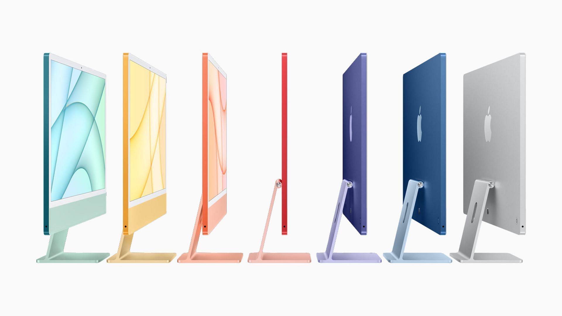 The M1 iMac lineup (Image via Apple)