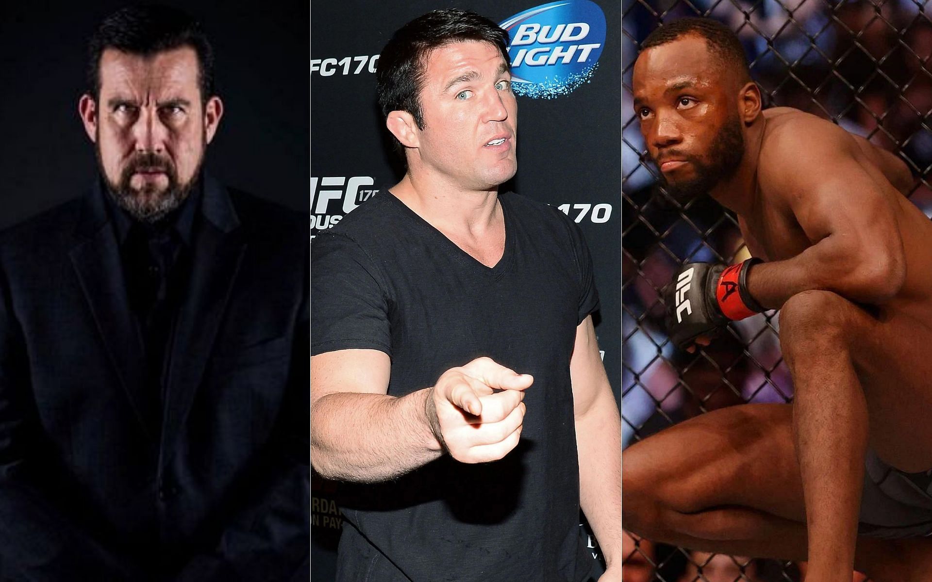 John McCarthy (left), Chael Sonnen (middle) and Leon Edwards (right)