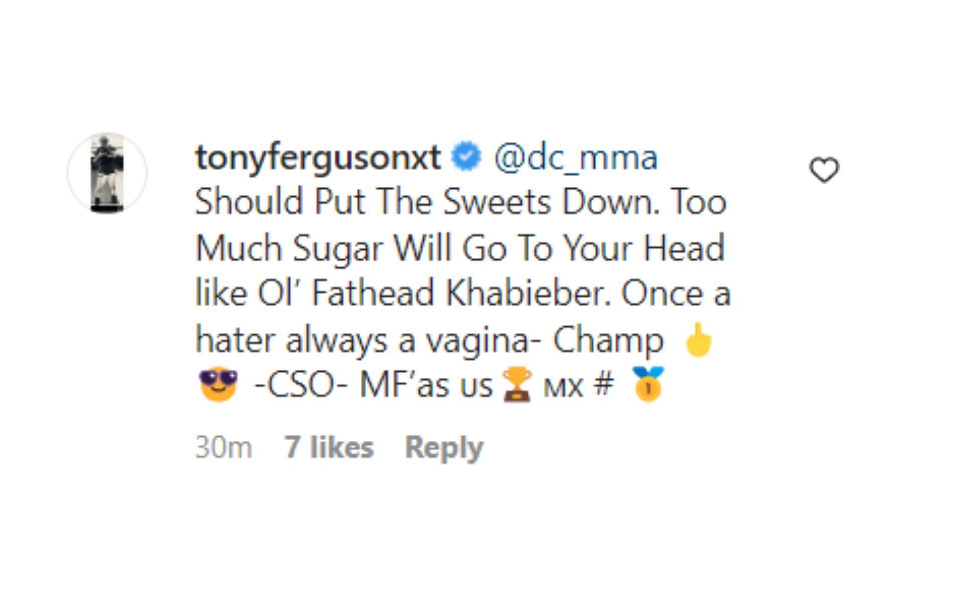 Comments via @sportskeeda_mma on Instagram