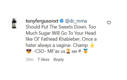 Comments via @sportskeeda_mma on Instagram