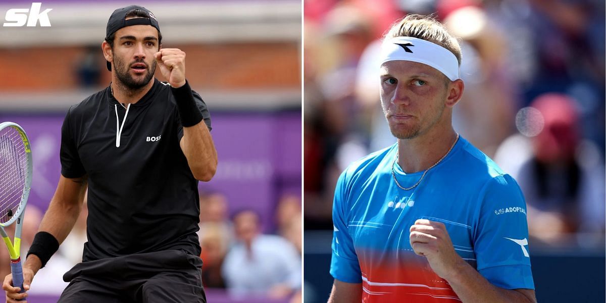 Matteo Berrettini (L) and Alejandro Davidovich Fokina.