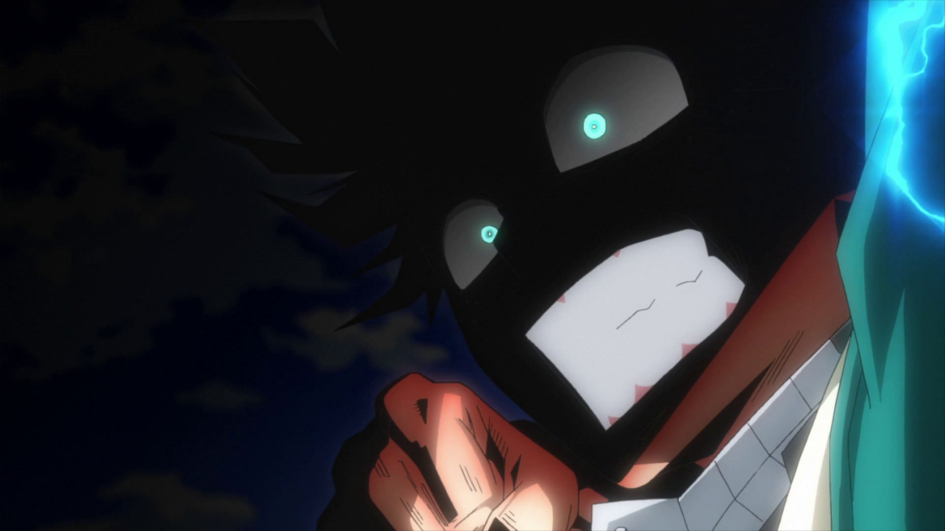 Deku is no longer smiling (Image via Studio Bones)