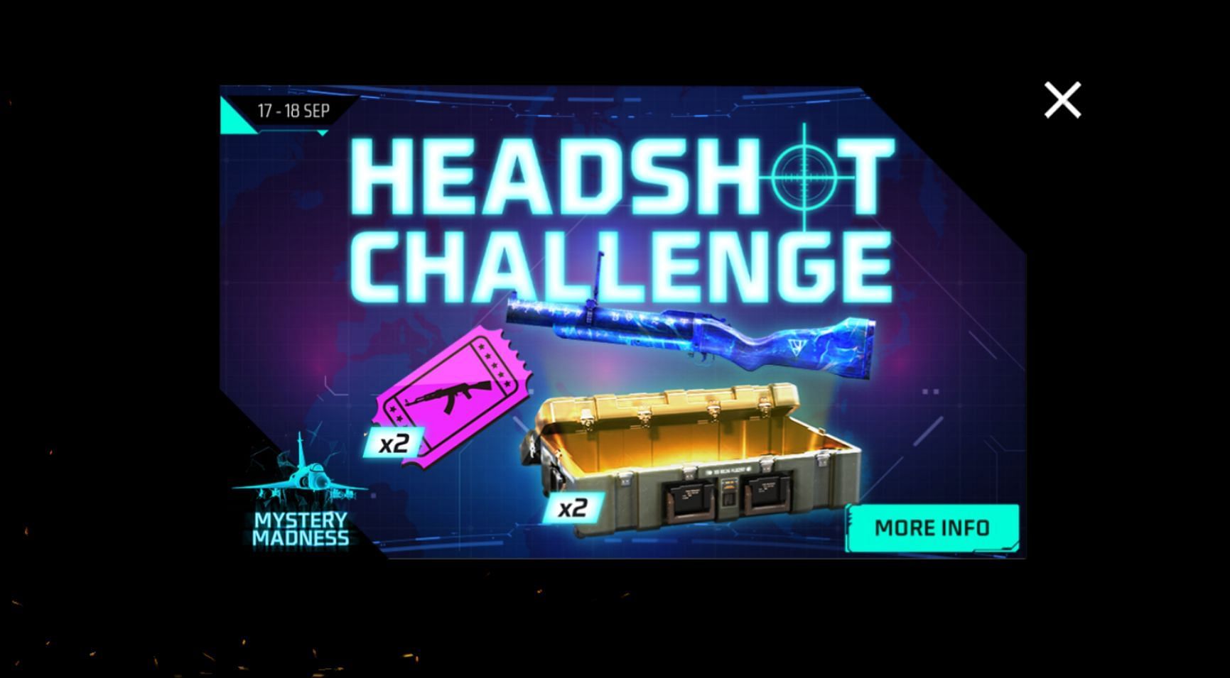 How to grab all rewards from the Headshot Challenge (Image via Garena)