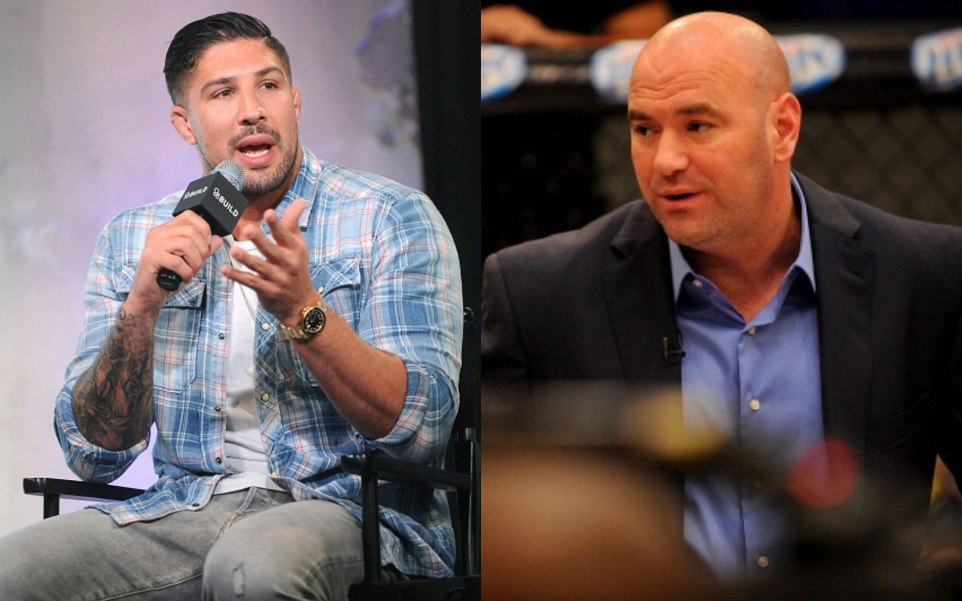 Brendan Schaub (left) and Dana White (right)(Images via Getty)