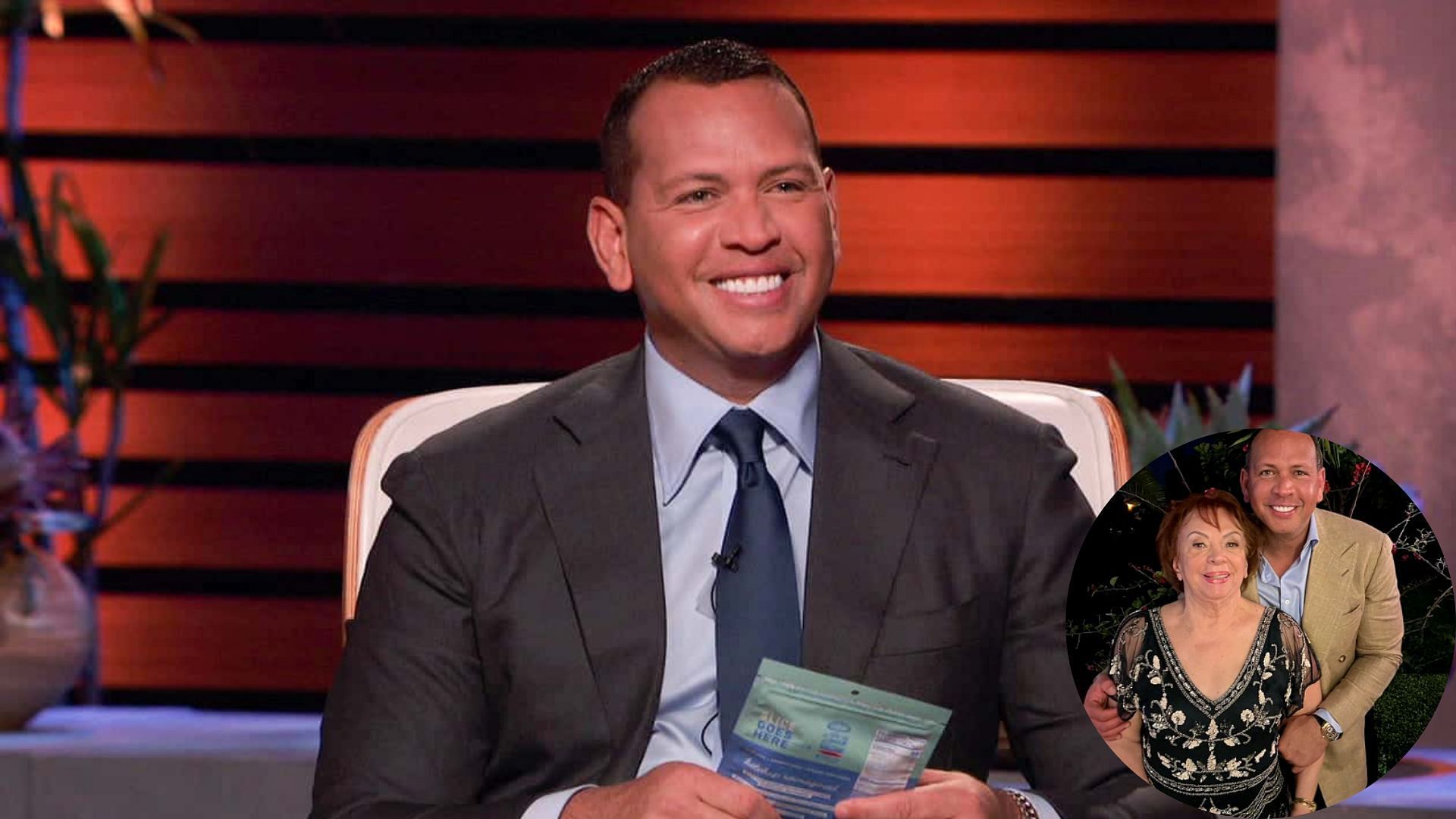 Former New York Yankees slugger Alex Rodriguez; A-Rod with his mother (inset).