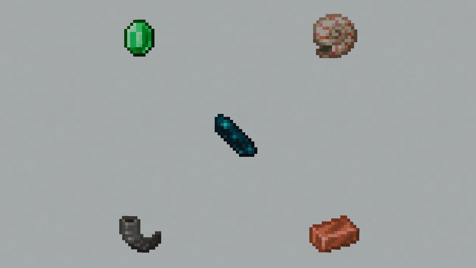 Some of the items that can be get new features in Minecraft (Image via Mojang)
