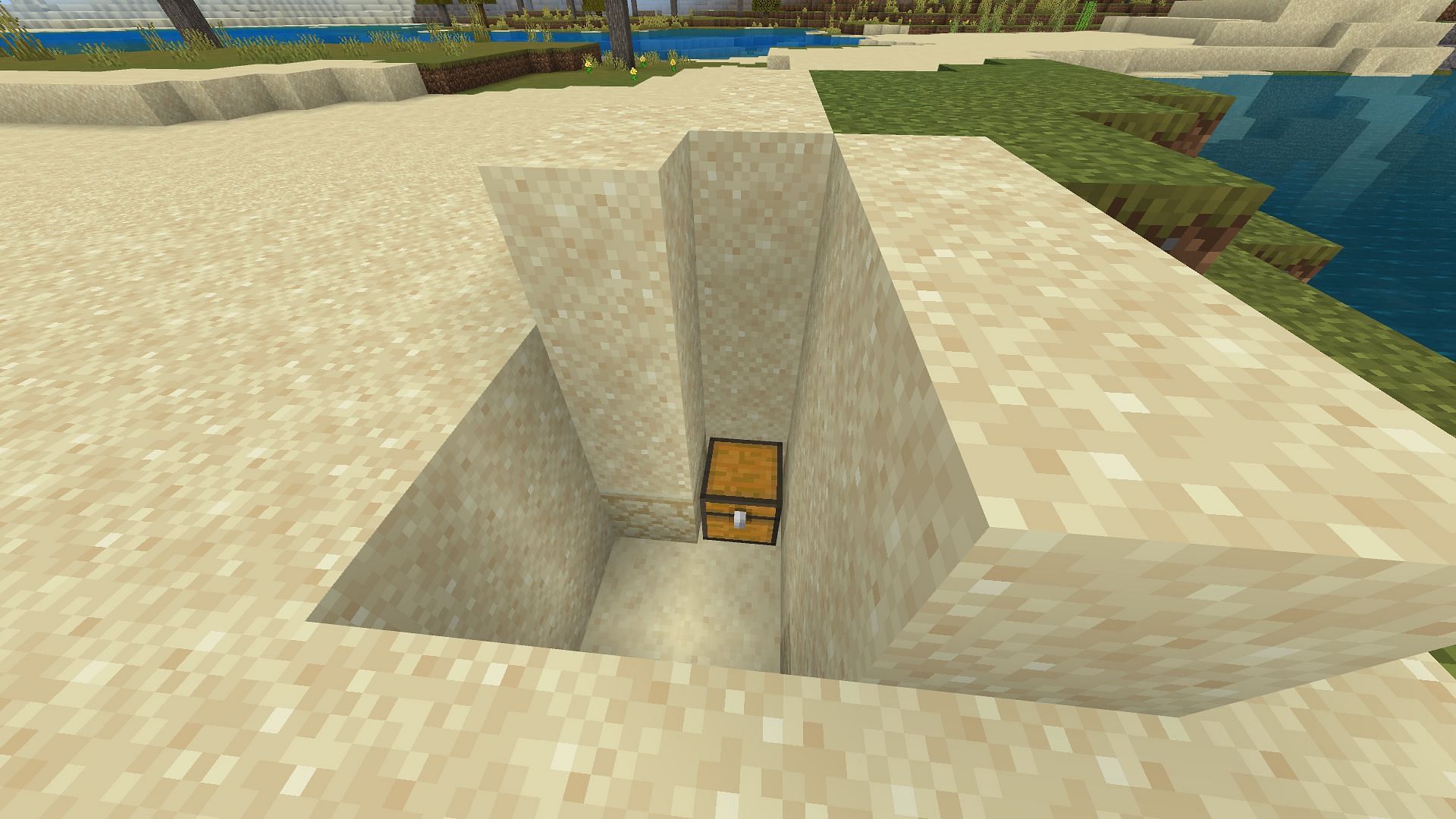 Buried Treasure hidden underground in Minecraft (Image via Mojang)