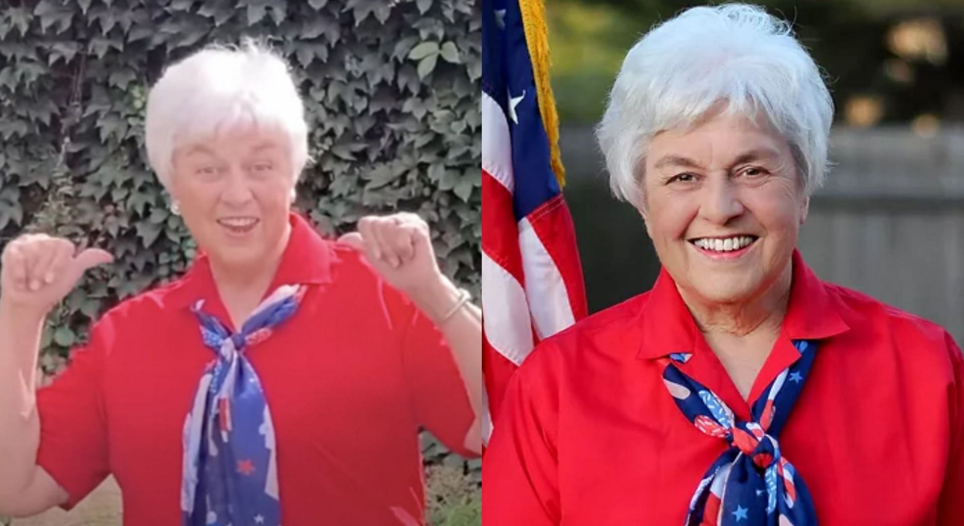 Linda Paulson was mocked online for her Utah campaign ad video (Image via The Young Turks/YouTube and Linda Paulson)