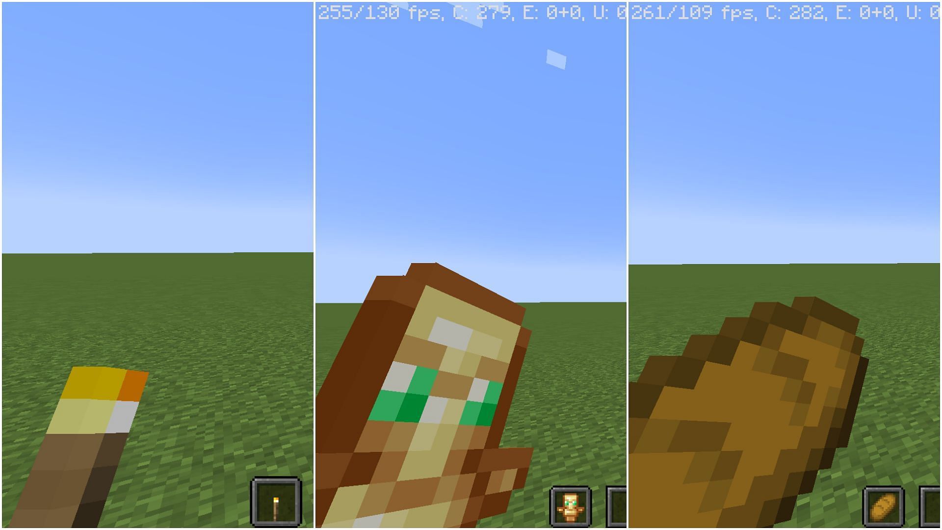 Some of the best items to hold in the off-hand in Minecraft (Image via Mojang)
