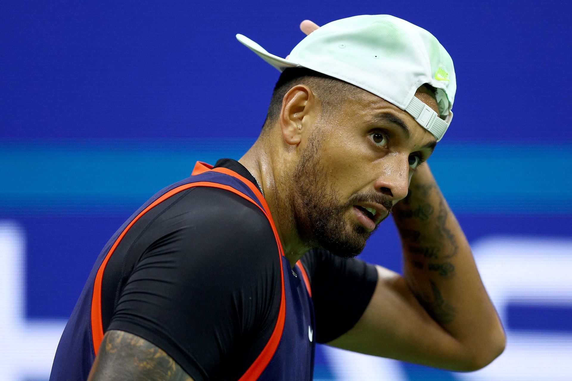 Nick Kyrgios during his quarterfinal match