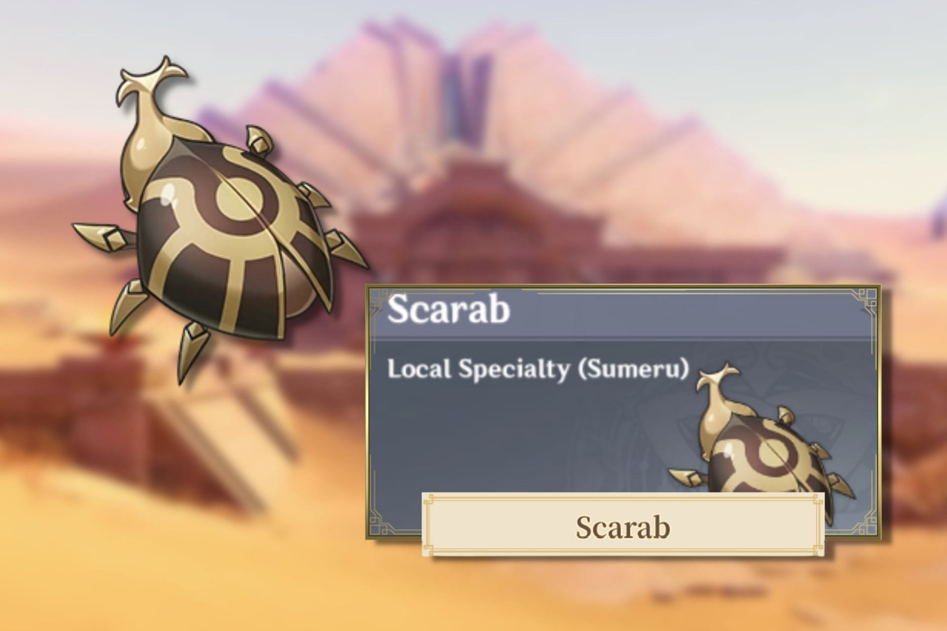 Scarab is exclusively in the Sumeru desert (Image via HoYoverse)