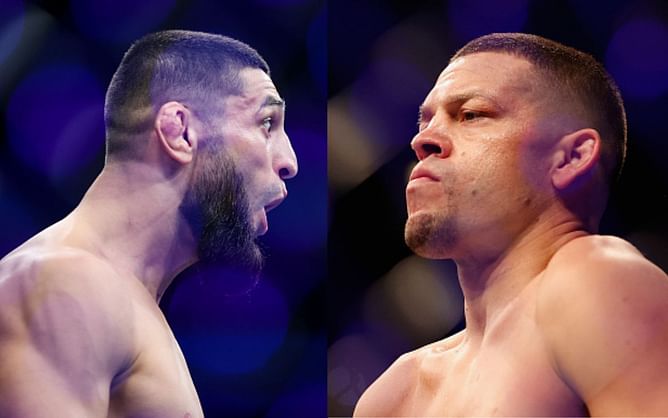 "It's totally different when you grow up in the war" - Khamzat Chimaev claims Nate Diaz's toughness is nowhere near him, says the Stockton native had a "good life"