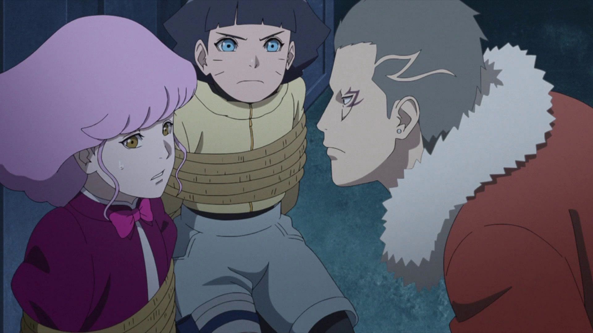 The kidnapper intimidates Osuka in Boruto episode 266 (Image via Studio Pierrot)
