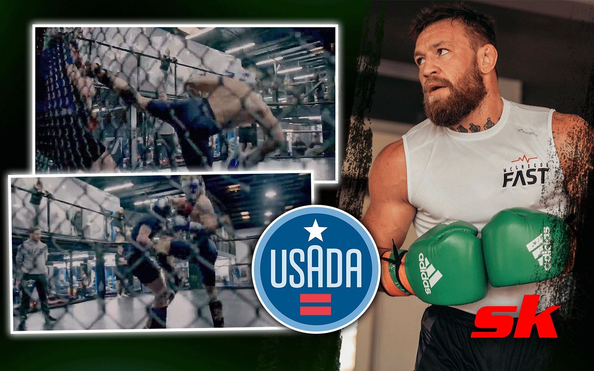 Conor McGregor and USADA logo [Image courtesy: usada.org and @thenotoriousmma on Instagram]